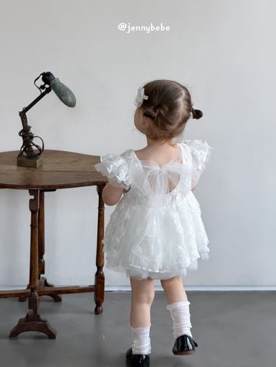 JE706｜(66-120cm) 玫瑰薄紗緞帶包屁衣/洋裝18