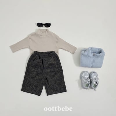 Oottbebe67｜(1y-7y)   石洗木紋長褲5