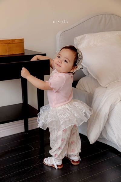 M-KIDS27｜(65-115cm) 捲邊蕾絲標上衣19
