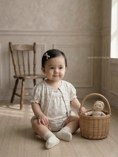 Mon petit04｜(66-90cm) 蝴蝶結短袖開襟外套11