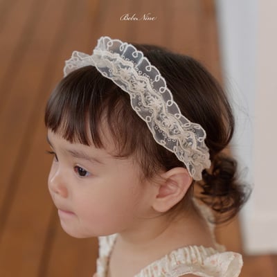 bebe nine49  (Free) 2色氣質蕾絲髮帶兩入組1