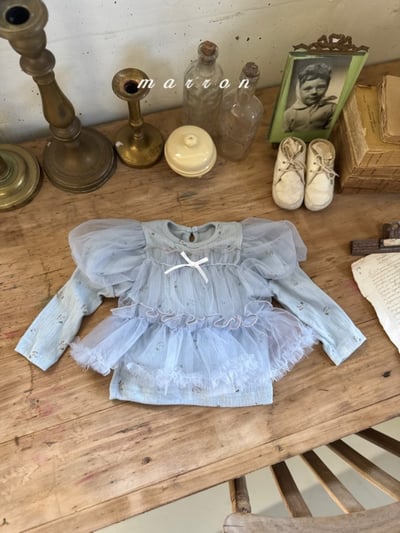 Marron50｜(1y-6y) 印花薄紗背心上衣6