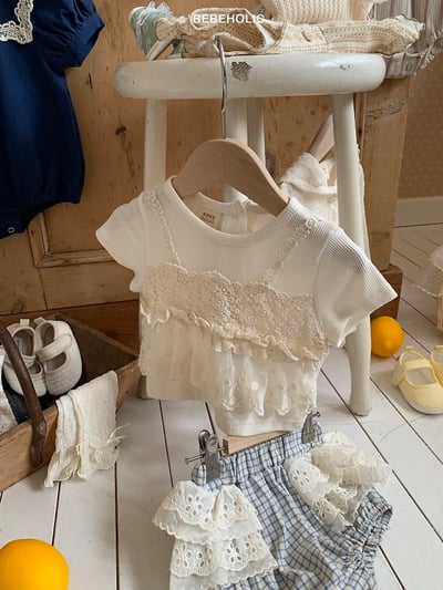 Bebe holic44｜(3m-18m) 背心蕾絲上衣12