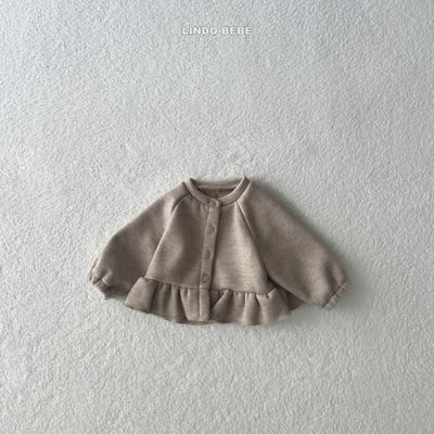 Lindo28｜(3m-18m) 荷葉邊內刷毛開襟外套15