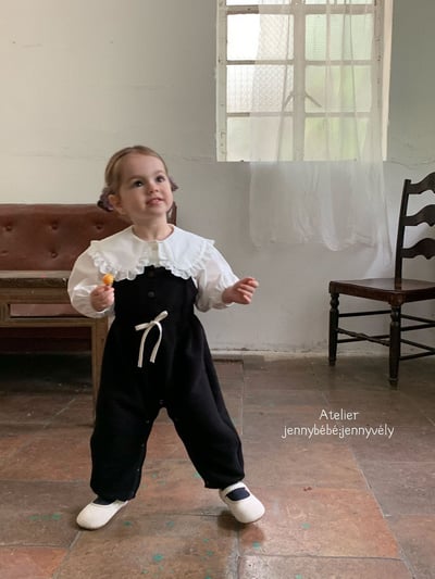 JE586｜(73-100cm) 花邊翻領襯衫/細肩連身褲11