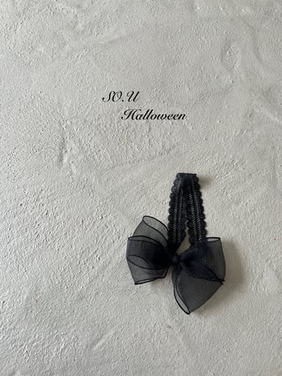 S0.U04｜(Free)  蝴蝶結蕾絲髮帶4