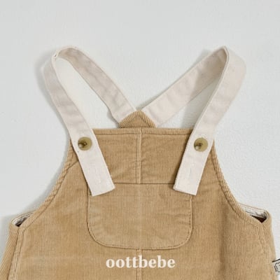 Oottbebe71｜(0m-12m)  冬季燈芯絨吊帶包屁衣16