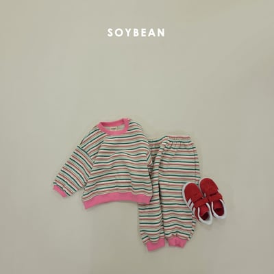 Soybean64｜(75cm-118cm) 條紋撞色休閒套裝13