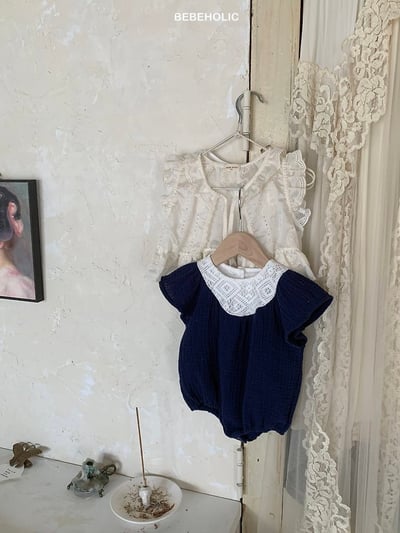 Bebe holic22｜(3m-18m) 編織領連身服7