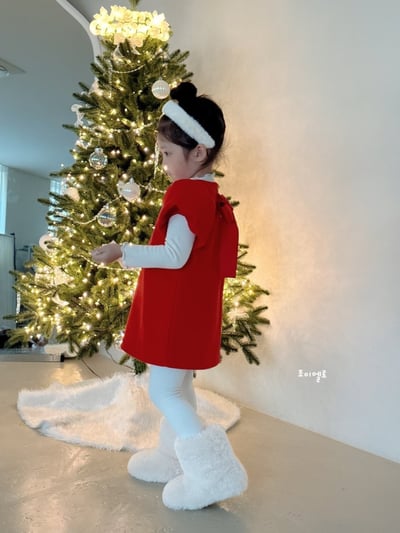 gioiello04｜(85-130cm) 公主袖蝴蝶結洋裝8