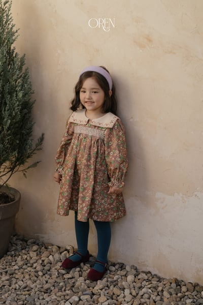 OREN22｜(85-120cm) 復古提花褲襪5
