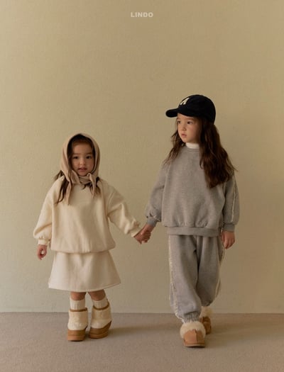 Lindo46｜(80cm-125cm) 蕾絲滾邊休閒上衣11