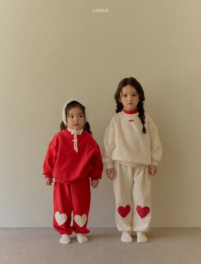 Lindo40｜(80cm-125cm) 愛心休閒上衣18