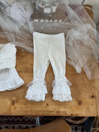 Marron51｜(1y-6y) 蕾絲喇叭緊身褲3