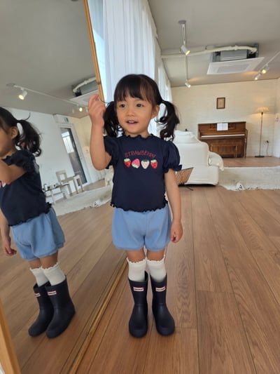 Color20｜(75-115cm) 坑條短褲8