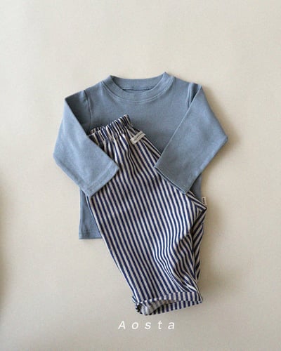 AOSTA17｜(6m-5y) 線條直筒長褲12