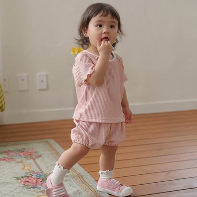 bebe nine02  (6m-24m) 3色休閒木耳邊套裝8