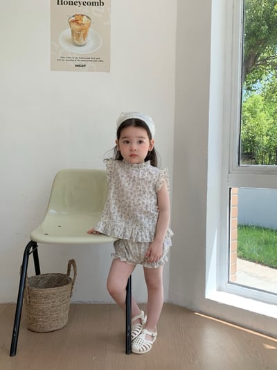 JE47｜(73-100cm) 無袖碎花套裝10