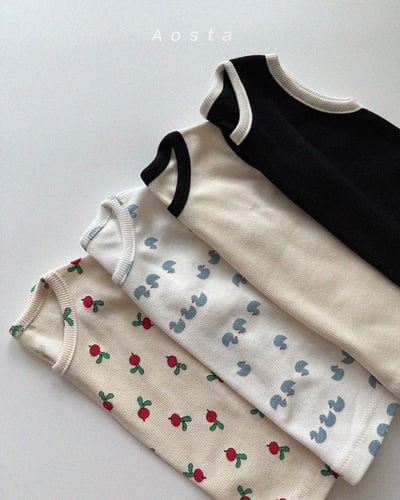 AOSTA48｜(6m-5y) 4款羅紋無袖背心2