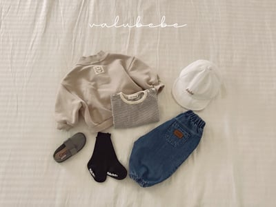 Valubebe35｜(65-90) 牛仔縮口褲5