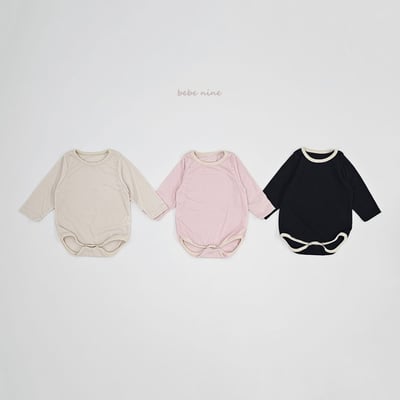 bebe nine19 (65cm-75cm) 2色滾邊素面包屁衣18