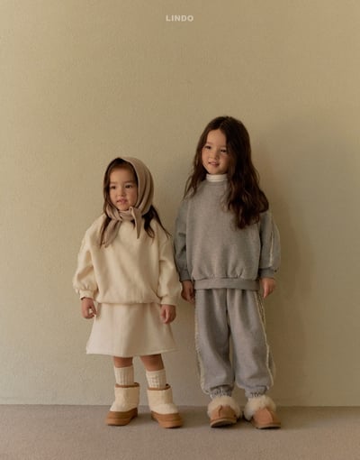 Lindo46｜(80cm-125cm) 蕾絲滾邊休閒上衣16