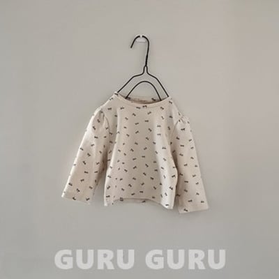 GURU GURU12｜(6m-24m) 3色蝴蝶結印花上衣3