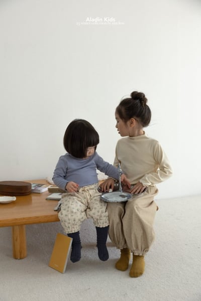 ALADIN15｜(75cm-114cm) 磨毛碎花抽繩縮口褲11