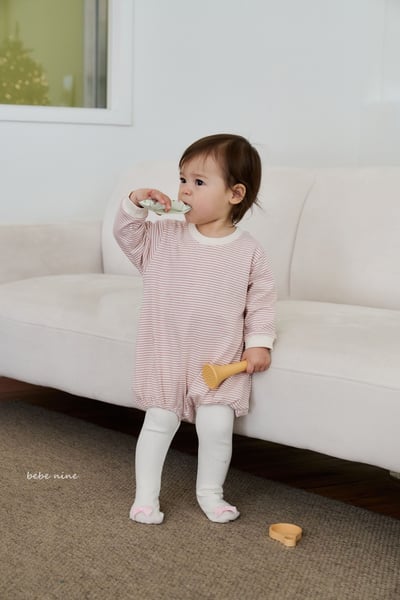 bebe nine20 (55cm-75cm) 3色經典條紋包屁衣8