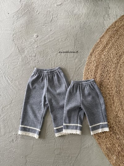 Bloom.b34｜(0m-24m/85cm-125cm) 磨毛蕾絲邊長褲2