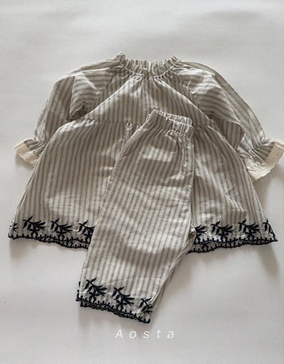 AOSTA30｜(6m-5y) 花卉壓紋/條紋洋裝21