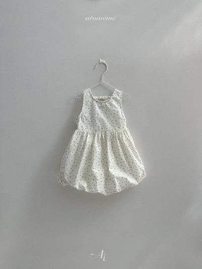 Atomeme42｜(70-110) 碎花綁帶氣球洋裝4