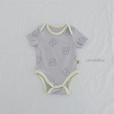 LIME&BLUE19｜(55-80cm)  青檸泰迪熊包屁衣4