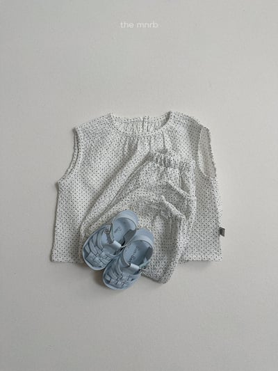 MiniRobe11｜(70-110) 抓皺無袖波點上衣6