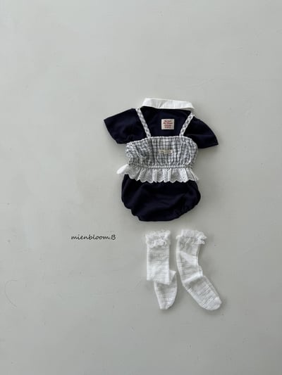 Bloom.b10｜(0m-18m) 有領口袋包屁衣4