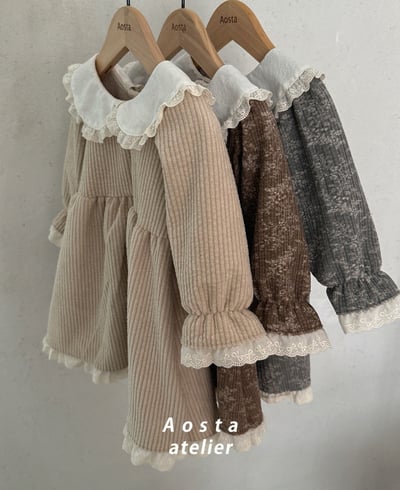 AOSTA50｜(6m-5y) 蕾絲花邊碎花洋裝3