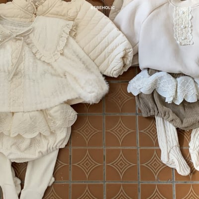 Bebe holic｜(55-85cm) 寶寶百合蕾絲燈籠褲5