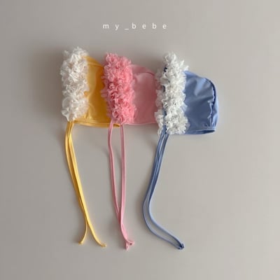 my_bebe05｜(75-105cm) 格紋長袖泳衣/花邊泳帽19