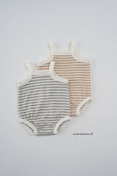 Bloom.b11｜(0m-18m) 肩帶條紋包屁衣7