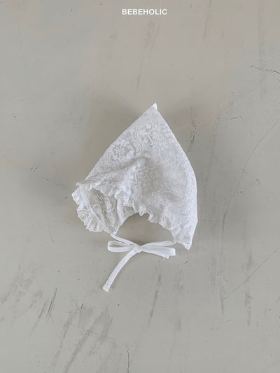 Bebe holic61｜(Free) 荷葉蕾絲綁帶帽5