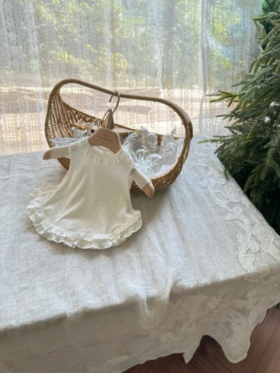 MONBEBE07｜(3m-12m) 荷葉邊背心2