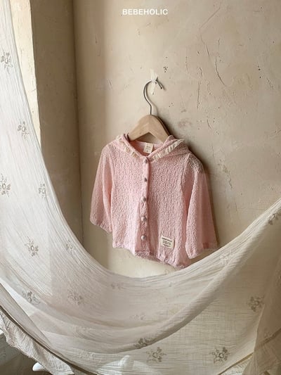 Bebe holic53｜(3m-18m) 花邊連帽開衫8
