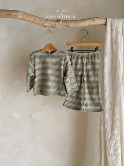 Monpetitbebe12｜(70cm-110cm) 條紋羅紋套裝11