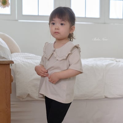 bebe nine06  (65cm-115cm) 3色荷葉娃娃領上衣9