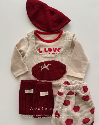 AOSTA34｜(6m-5y) 番茄印花上衣5