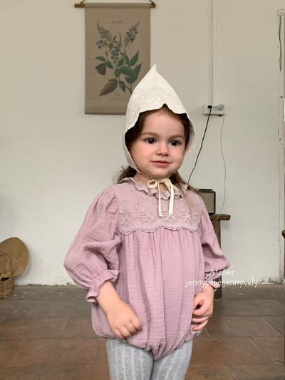 JE563｜(66-120cm) 蕾絲花邊領包屁衣/洋裝13