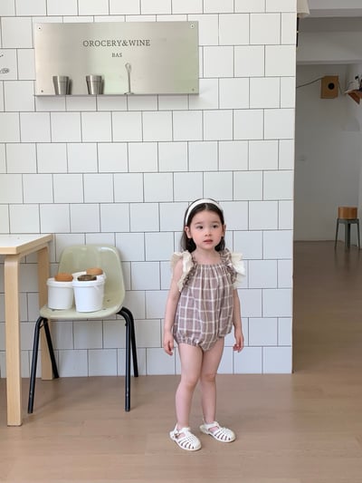 JE33｜(66-120cm) 格紋飛袖包屁衣/洋裝17