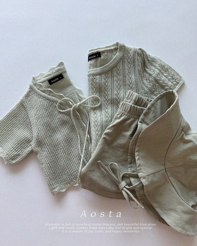 AOSTA33｜(6m-5y) 3款綁帶針織開衫外套22