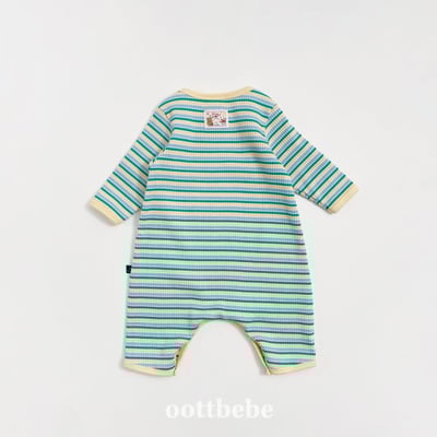Oottbebe35｜(0m-12m) 繽紛條紋居家包屁褲裝16
