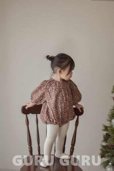 GURU GURU25｜(6m-24m) 2色滿版碎花包屁衣16